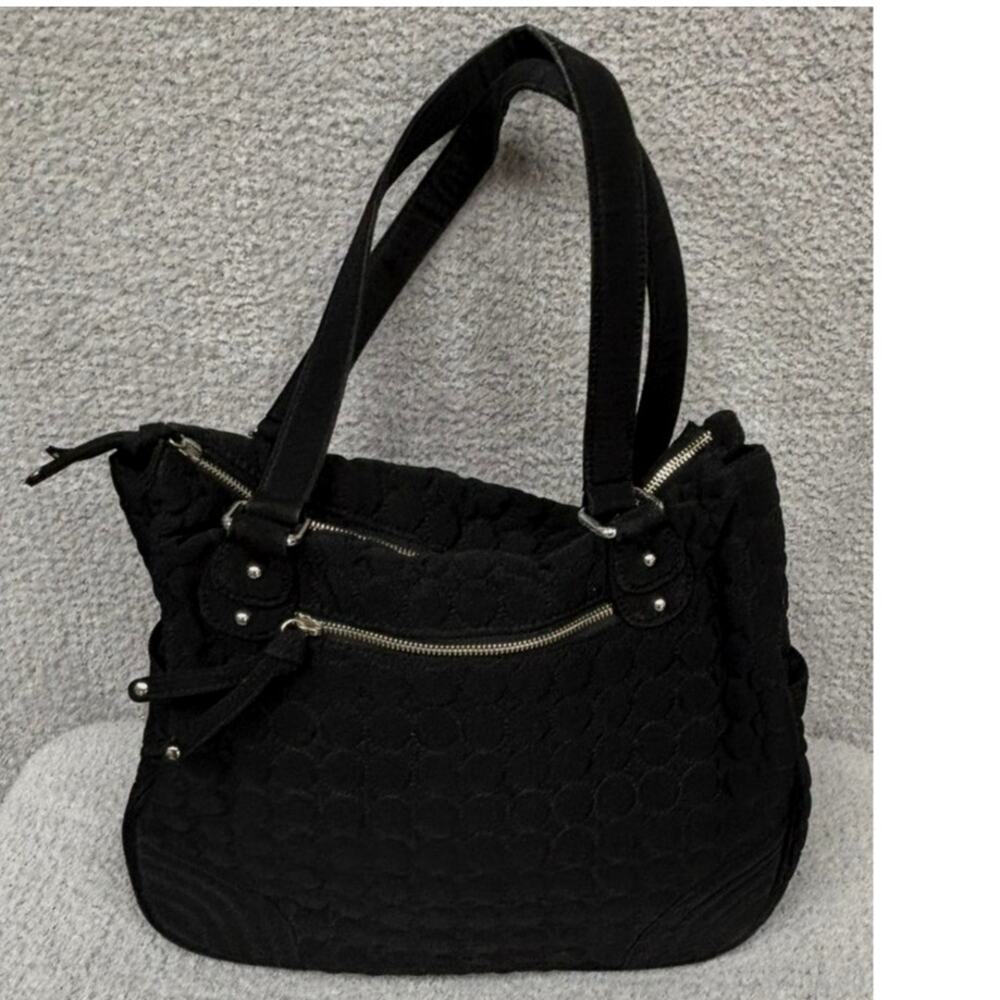 Vera Bradley Black Quilted Large Tote Purse #70766